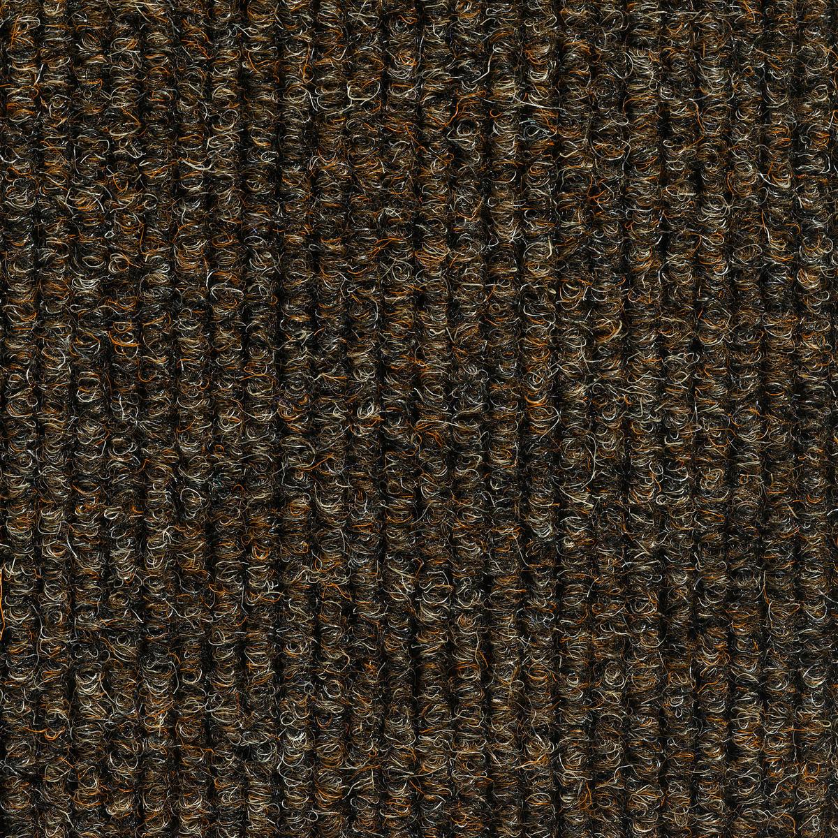 Teppichfliese Braun Solid Rib 50x50 cm Florhöhe 2,5 mm - Basics, Textil (50/50cm)