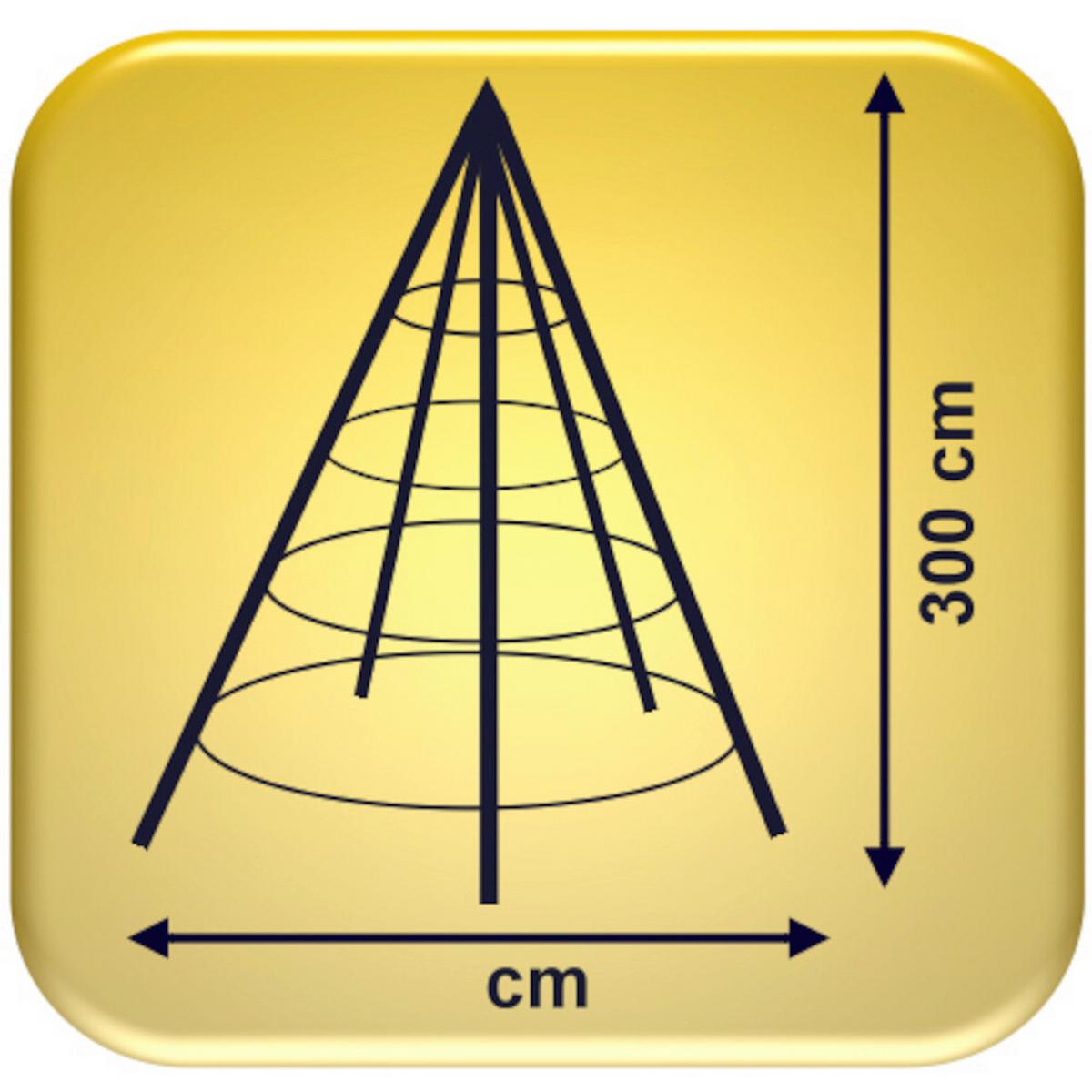 Weihnachtsbaum LED-Leuchtmittel Warmweiß - Basics, Metall (300cm)