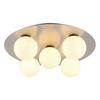 Led-deckenleuchte 56140-5d - Weiß/Nickelfarben, Design, Glas/Metall (50/15,5cm) - Globo