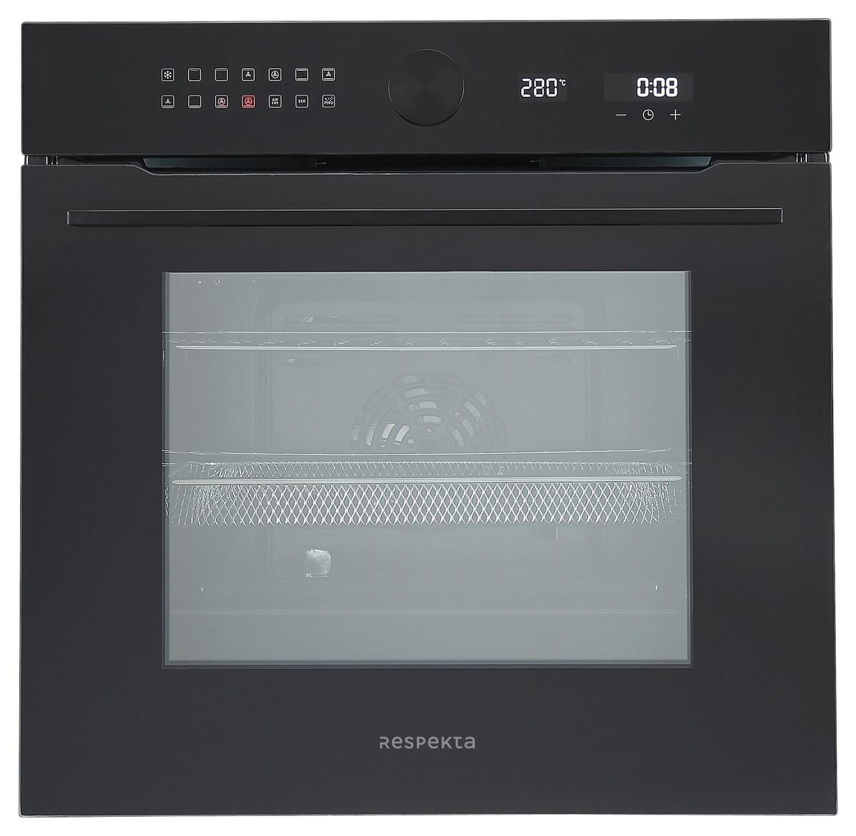 Backofenset Schwarz B: 59,5 cm - Schwarz, Basics, Glas/Metall (59,5/59,5/57,5cm) - Respekta