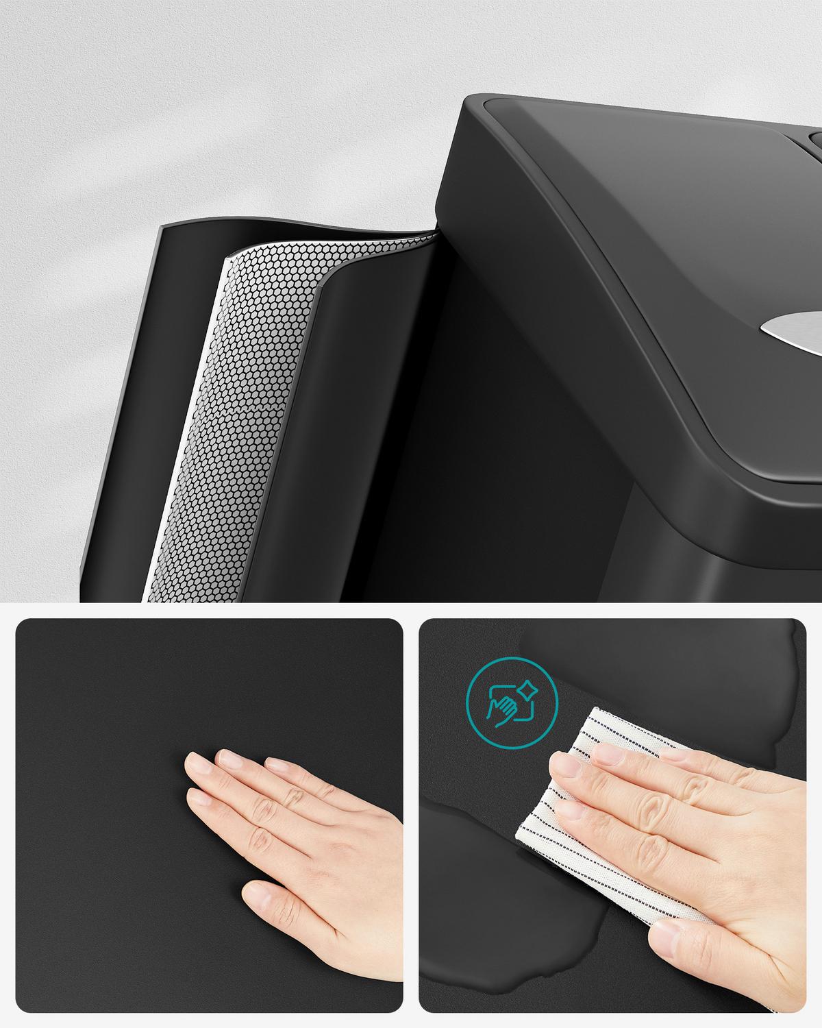 Abfallsammler Schwarz B: 46cm - Schwarz, Basics, Kunststoff/Metall (46/39,5/24,5cm)