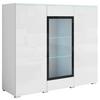 Highboard Vera Weiss Hochglanz B:120cm - Weiß Hochglanz/Weiß, Trend, Glas/Holzwerkstoff (120/103,3/39,5cm) - P & B