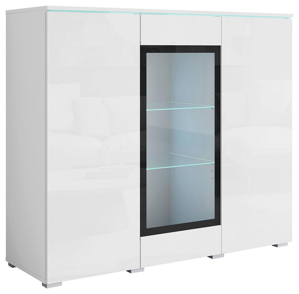 VYSOKÁ KOMODA VERA 120 - bílá/šedá, Trend, kompozitní dřevo/plast (120/103,3/39,5cm) - P & B