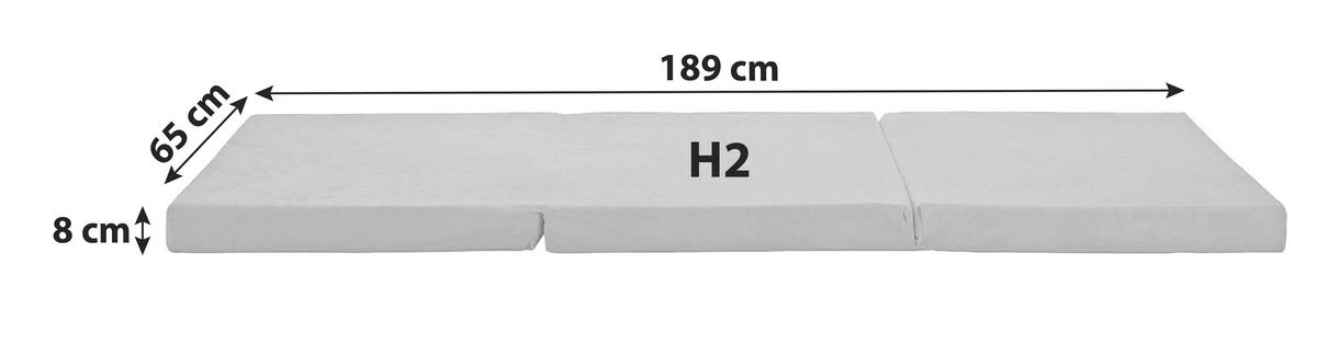 Összecsukható Matrac Basic 65/189 Cm *top Ár* - világoskék, Konventionell, textil (189/65/8cm) - Best Price