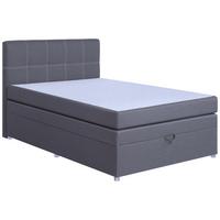 Boxspringbett Royal 140x200 Hellgrau - Chromfarben/Hellgrau, MODERN, Holzwerkstoff/Textil (140/200cm)