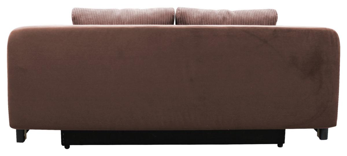 Schlafsofa Stella Koralle B: 197 Cm - Koralle/Schwarz, Design, Textil (197/90/83cm) - MID.YOU