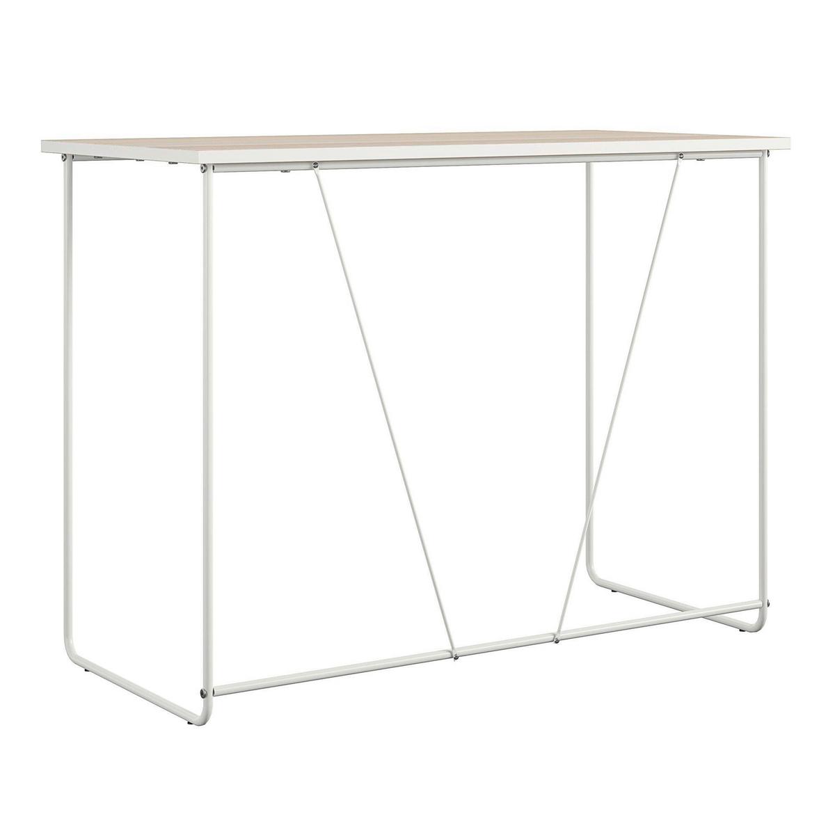 Schreibtisch Dante Weiß, Naturfarben L: 99cm - Weiß/Naturfarben, Design, Holzwerkstoff/Metall (99/75/49cm) - MID.YOU