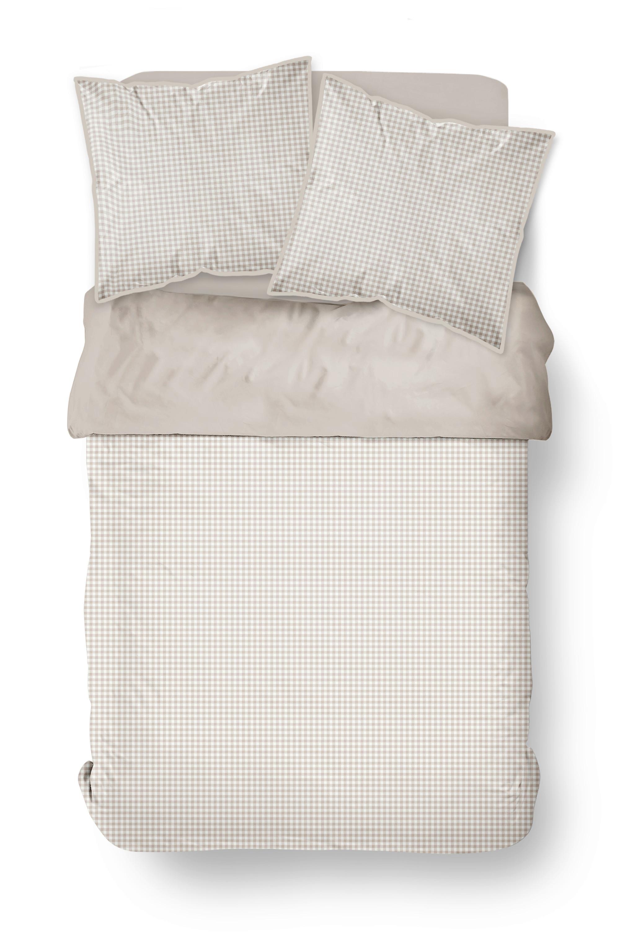 POSTEĽNÁ BIELIZEŇ VICHY XXL - biela/krémová, textil (200/220cm)