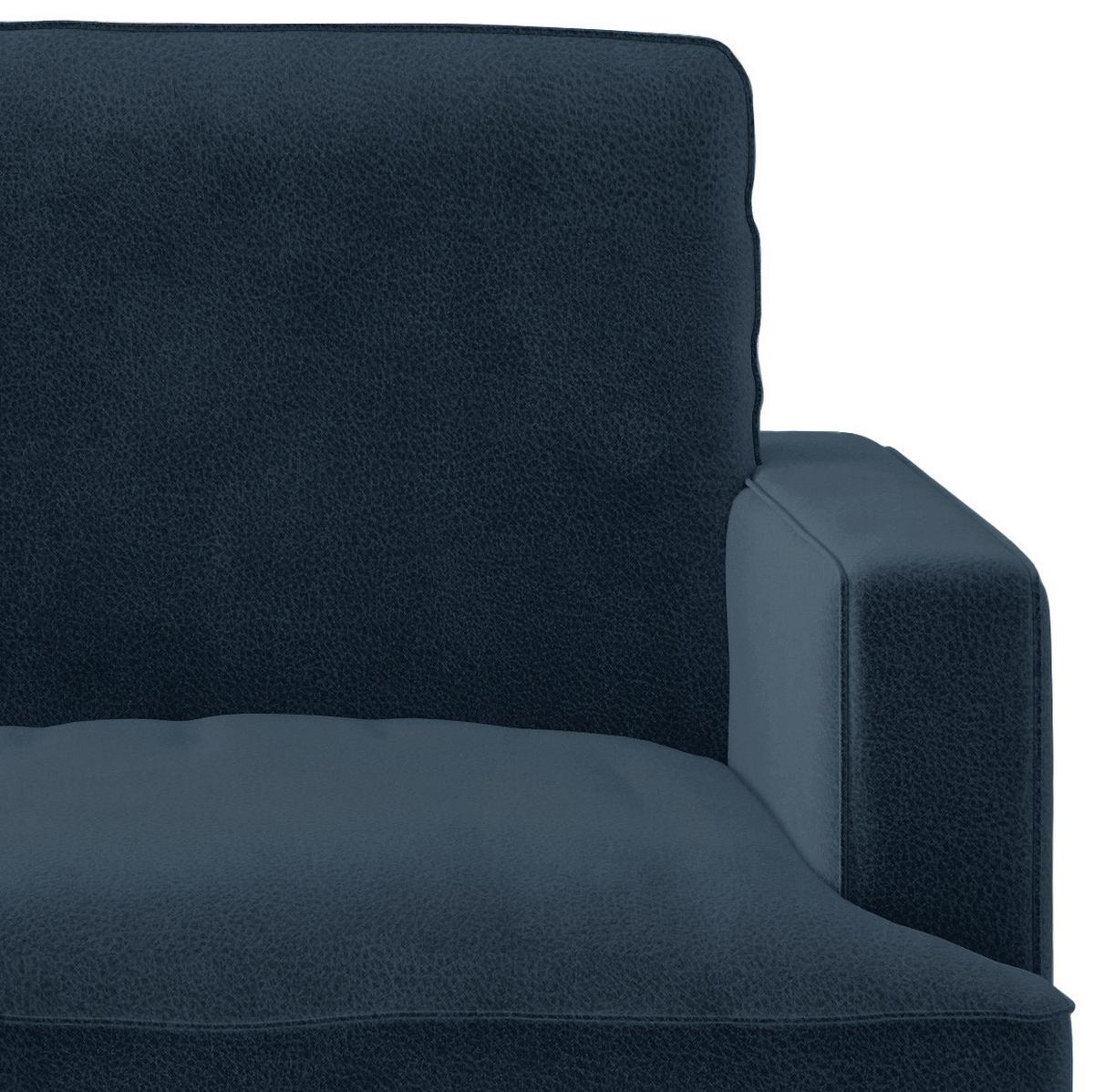 Ecksofa Bali - Schwarz/Dunkelblau, Design, Textil (202/250cm) - Livetastic