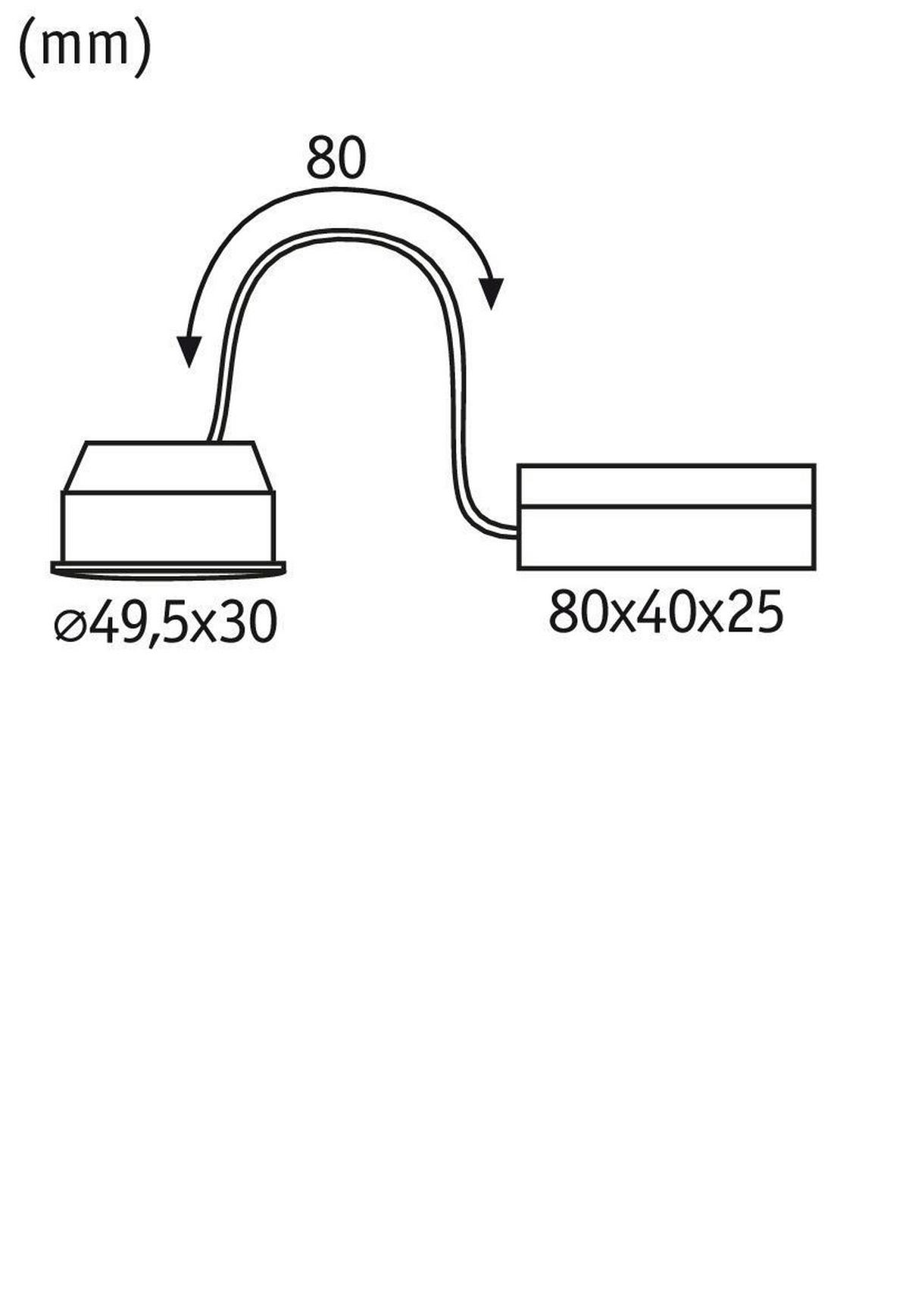 Deckenleuchte Ø 5 cm 1-Flammig - Basics (5,0/3,0cm) - Paulmann