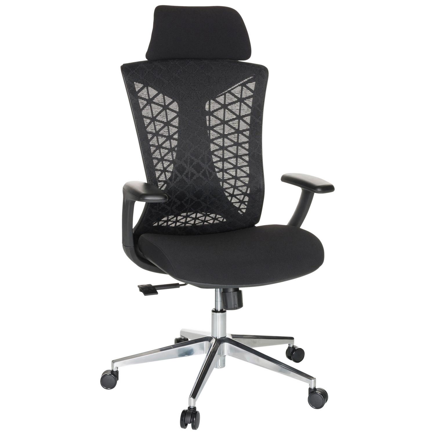 Bürostuhl Faleo B mit Wippfunktion Schwarz bis 120kg 67x115x69 cm