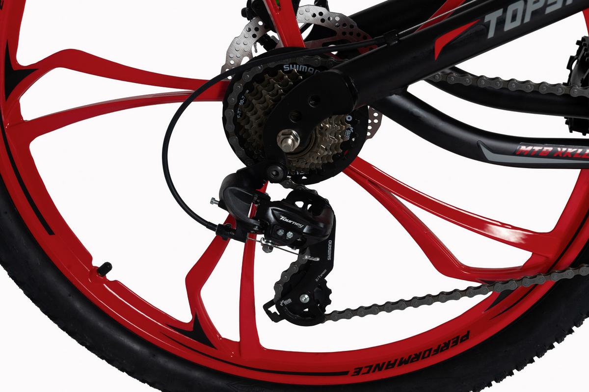 Mountainbike 26'' WYLD Topspin schwarz/Rot - Schwarz, MODERN, Metall (25/140/60cm)