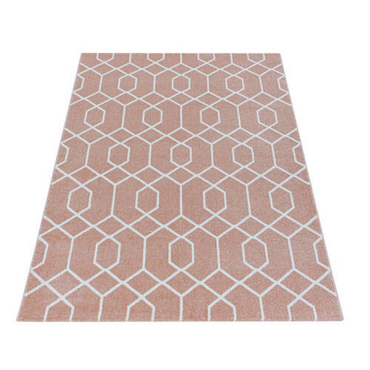 Webteppich Rosa Naturfaser Efor 200x290 cm - Rosa, Basics, Textil (200/290cm)