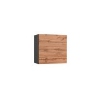 Küchenoberschrank Turin 60cm Graphitfarben/Eiche 1 Drehtüre - Eiche Wotan/Graphitfarben, Design (60/57/34cm) - Held