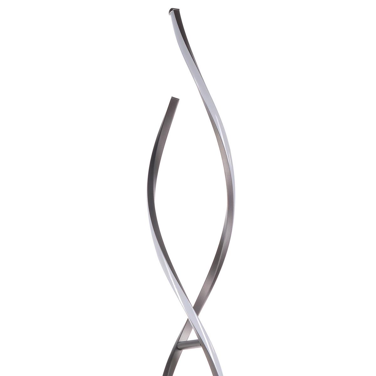 LED-Stehleuchte Dna Titanfarben L: 15 cm - Titanfarben/Schwarz, Design, Kunststoff/Metall (15/15/150cm)