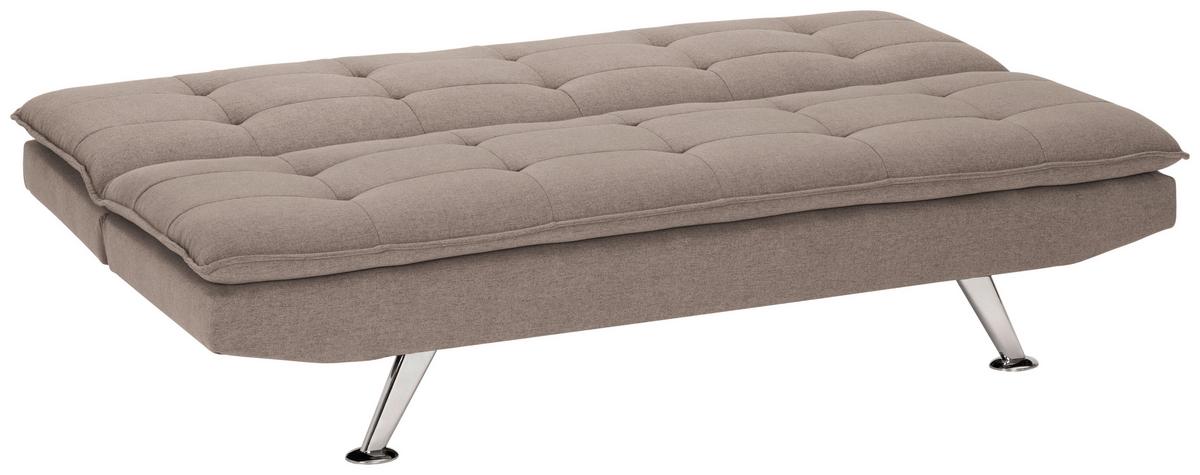Schlafsofa Turin - Silberfarben/Braun, Basics, Textil (194/87/102cm) - MID.YOU