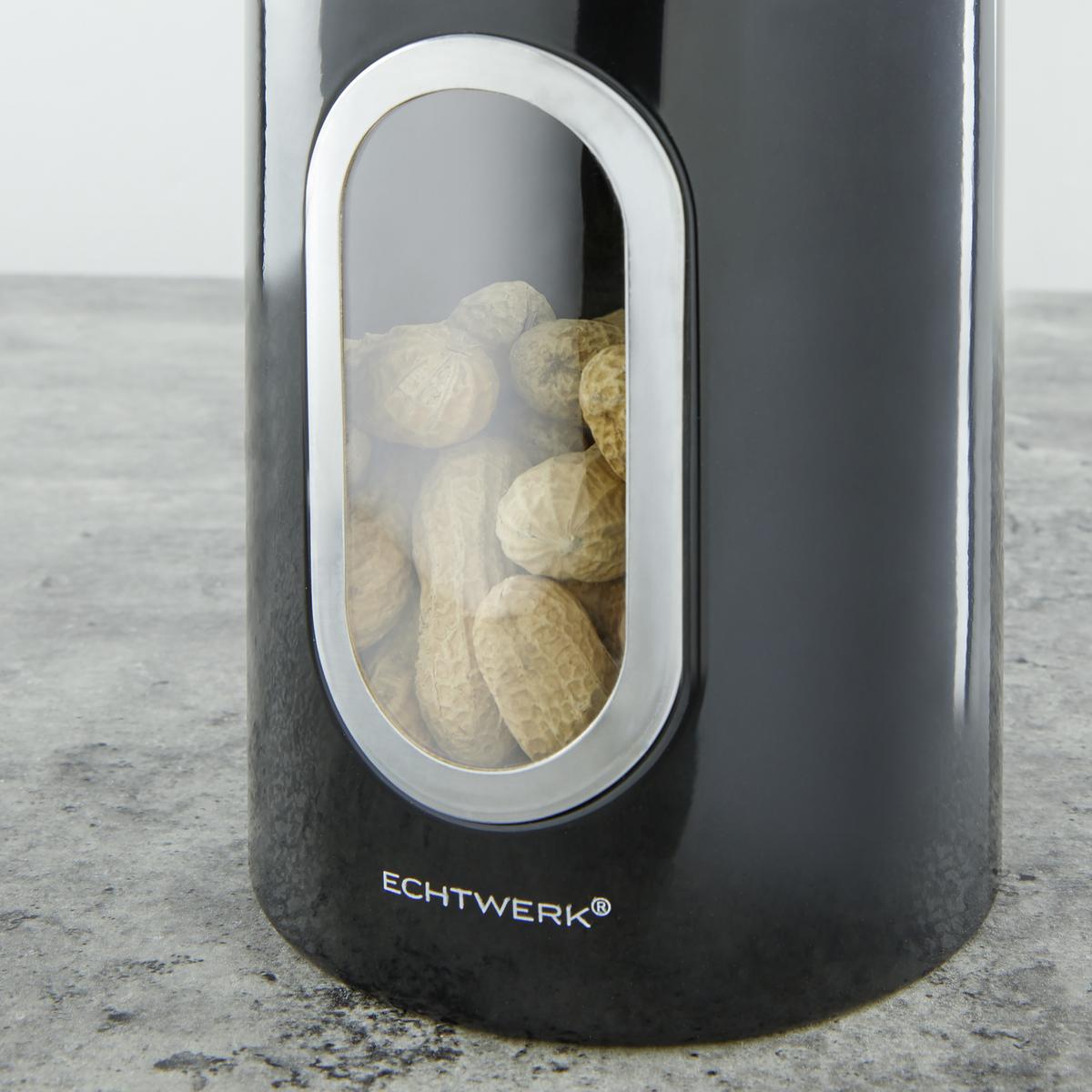 Vorratsdosen 3er-Set Auslaufsicher - Schwarz, Trend, Metall (11/17,5cm) - Echtwerk