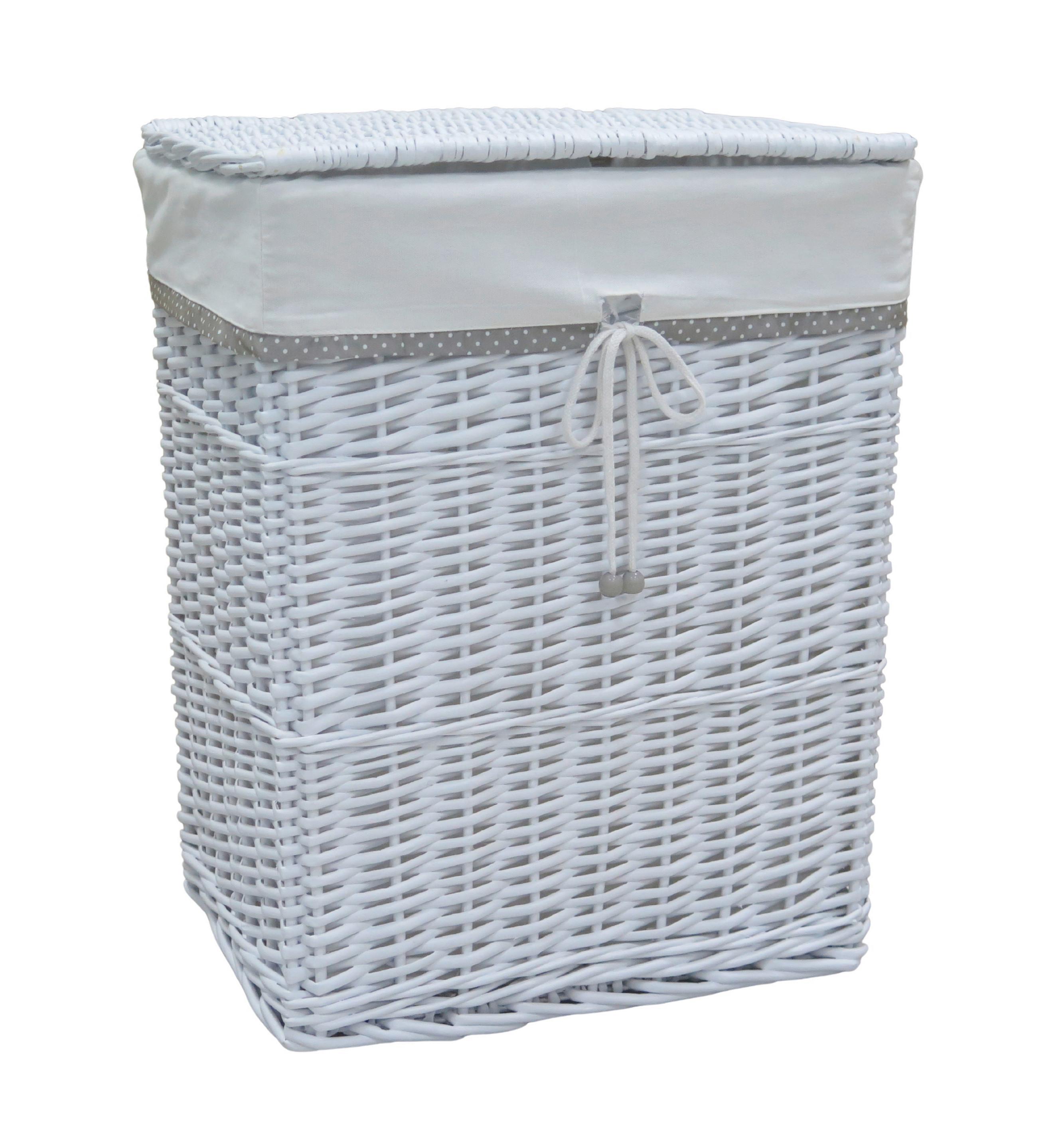 Koš RUBY -XL- RUBY - bílá, Konvenční, dřevo/textil (44/56/34cm) - Mömax