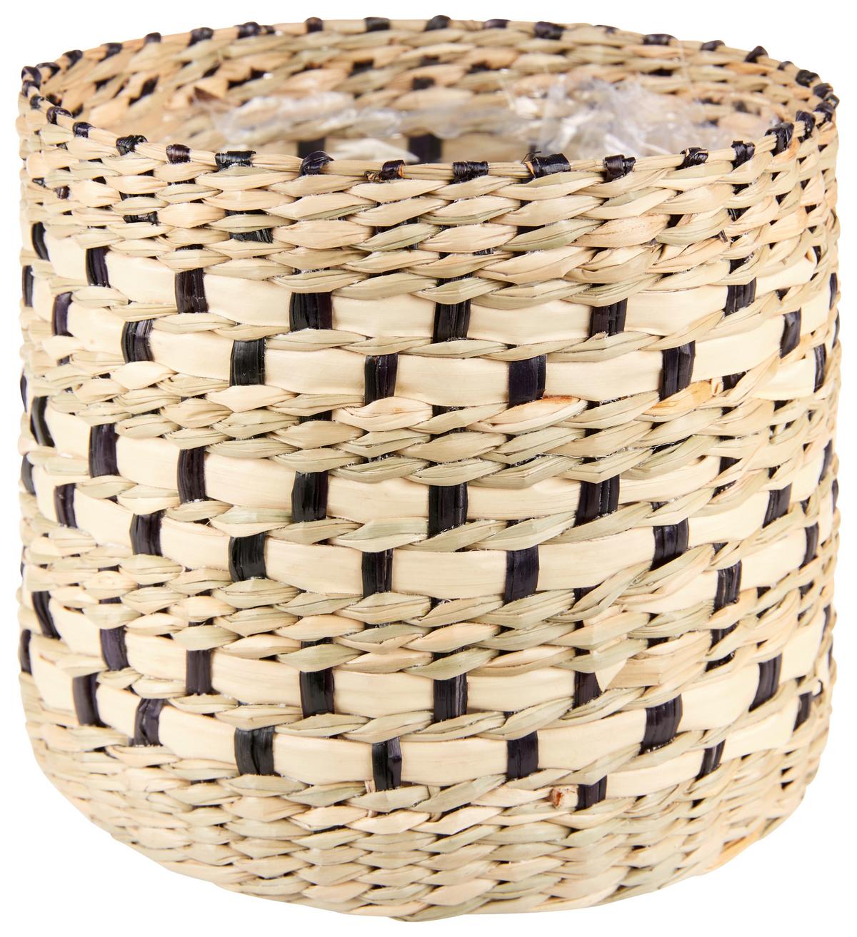 Kaspó Ryal - natúr színű, Konventionell, műanyag/természetes anyagok (14/13cm) - Ondega