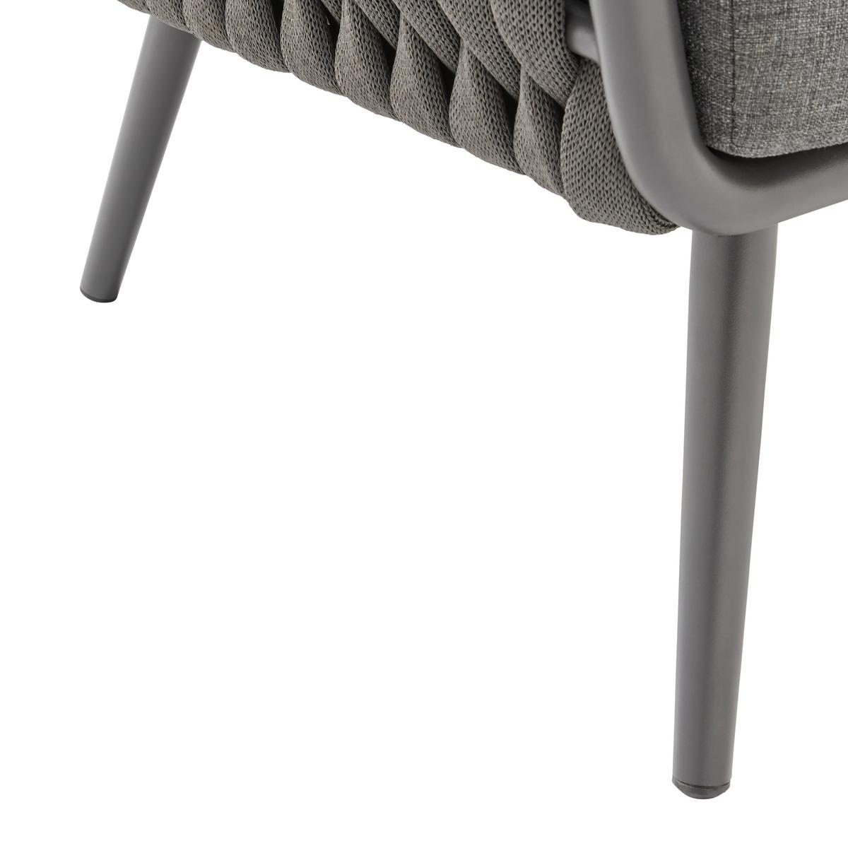 Záhradná sedacia súprava MILA - tmavosivá, Modern, kov/textil (236/69/70cm) - Bessagi Garden