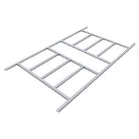 Fundamentrahmen für Lübeck 86 224x181cm, Stahl, Wetterfest - Silberfarben, Basics, Metall (224/2,6/181cm)