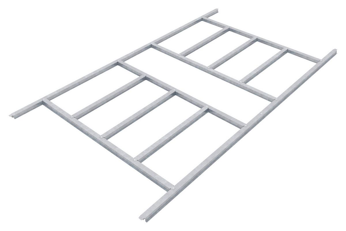 Fundamentrahmen Für Lübeck 86 224x181cm, Stahl, Wetterfest - Silberfarben, Basics, Metall (224/2,6/181cm)
