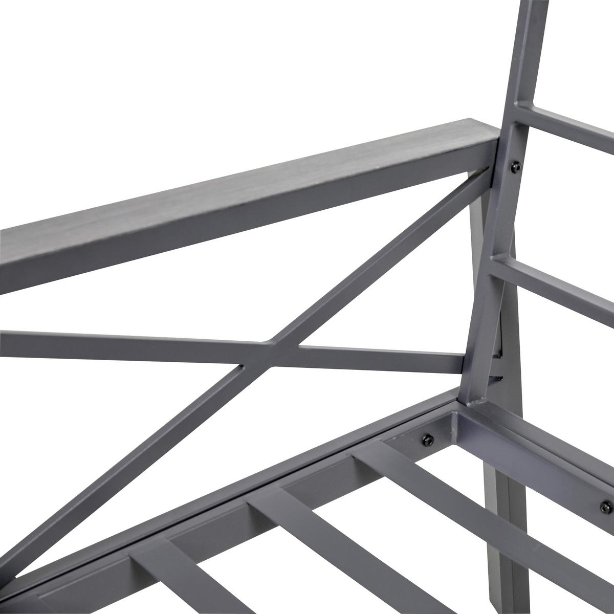 Loungegarnitur 4-Tlg Amsterdam aus Aluminium mit Glasplatte - Anthrazit, Basics, Glas/Textil (131,5/77/72cm) - Gardenson