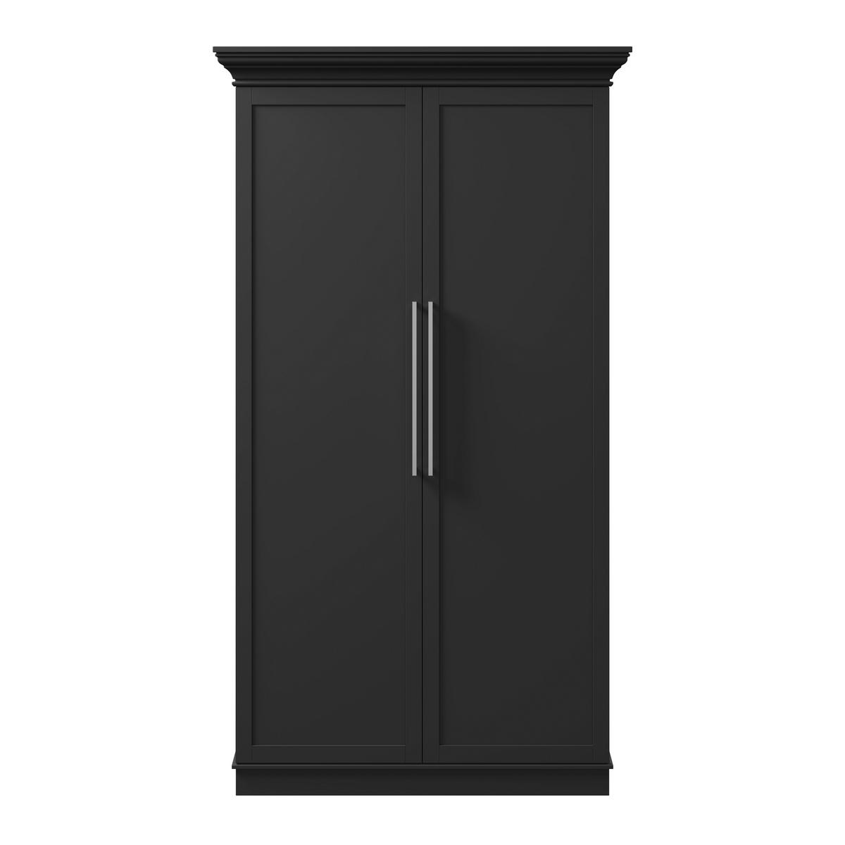 Kredenc Alvaro, š: 122 cm - černá, Moderní, kov/kompozitní dřevo (121,5/220/55,5cm) - Bessagi Home
