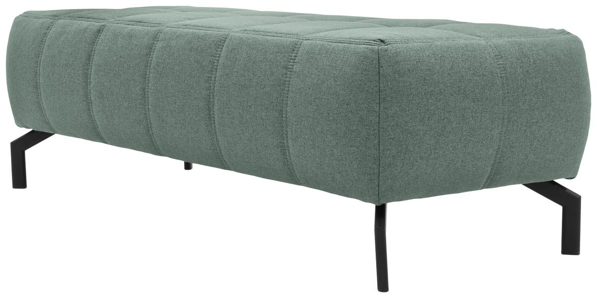 Polsterhocker Cunelli Türkis Webstoff H: 45 Cm - Schwarz/Hellblau, Design, Textil (153/45/62cm) - MID.YOU