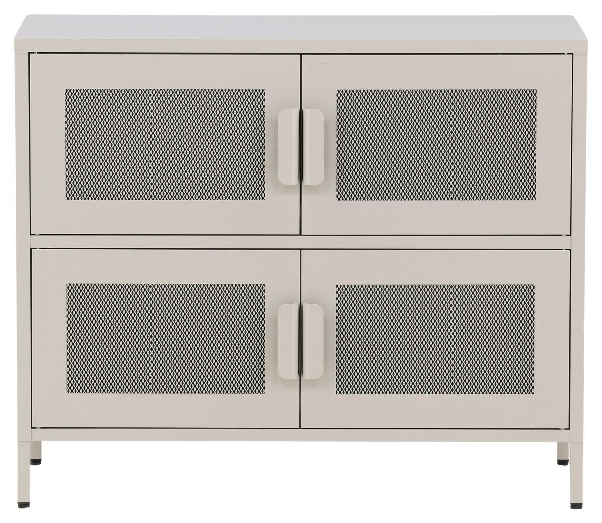 Sideboard Nett - Beige, Design, Metall (90/75/40cm) - Livetastic