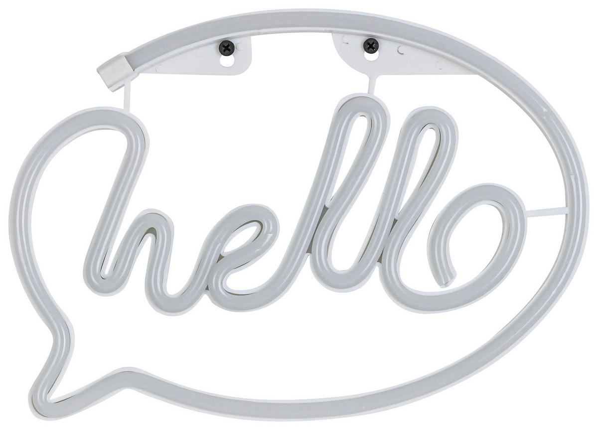 LED-Dekoleuchte Archie - Weiß, KONVENTIONELL, Kunststoff (29,7/21/1,7cm) - Luca Bessoni