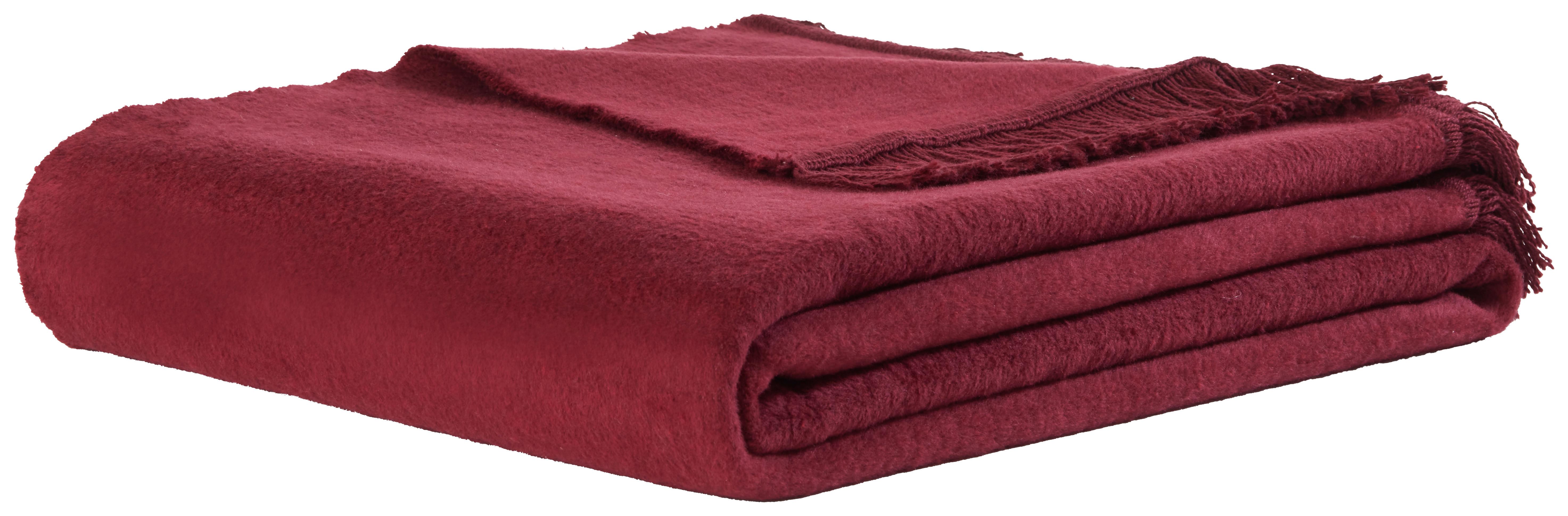 Deka El Sol, 150/200cm - vínově červená, textil (150/200cm) - Modern Living