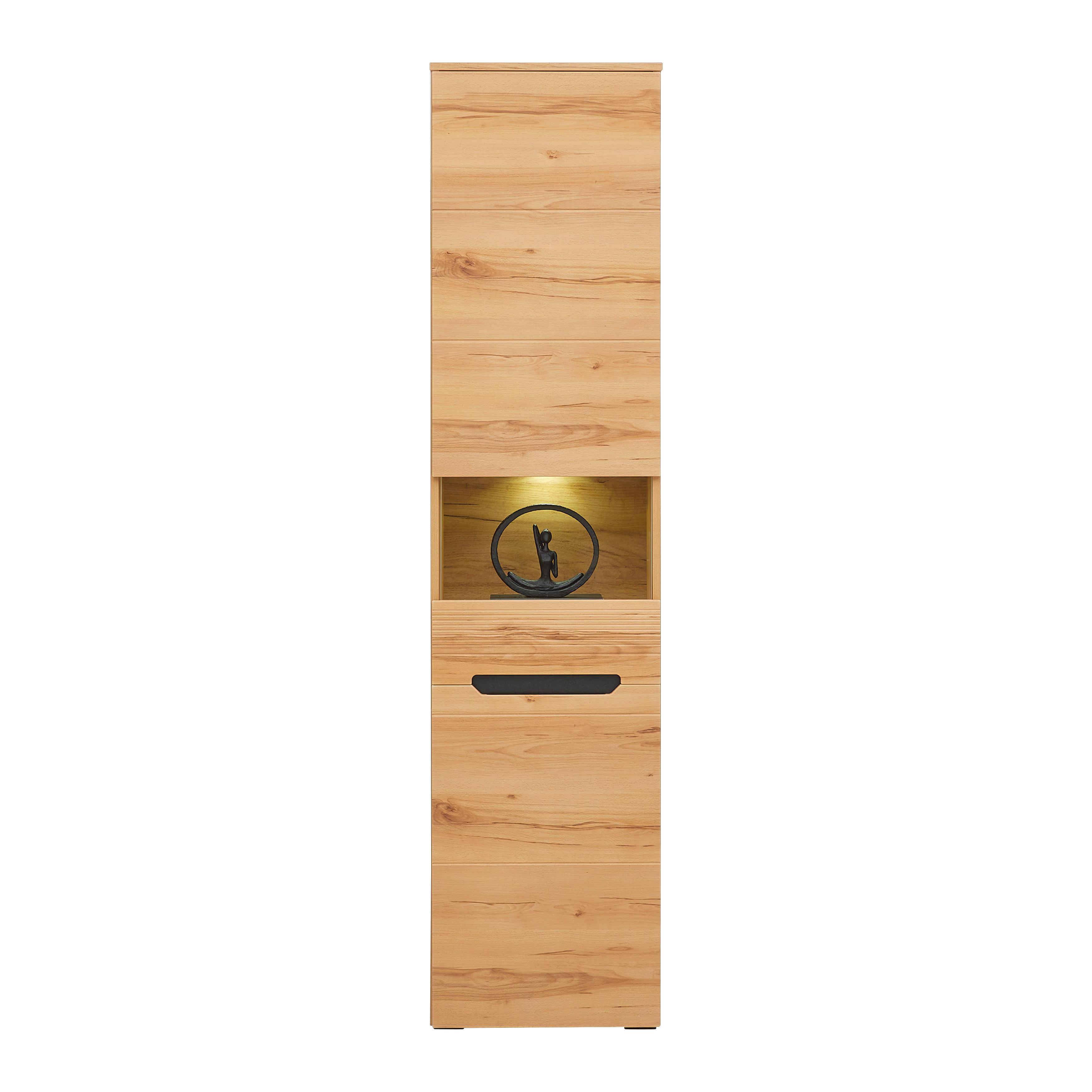 Vitrine Alana - MODERN, Glas/Holzwerkstoff (46,9/195,4/33cm)