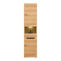 Vitrine Alana - MODERN, Glas/Holzwerkstoff (46,9/195,4/33cm)