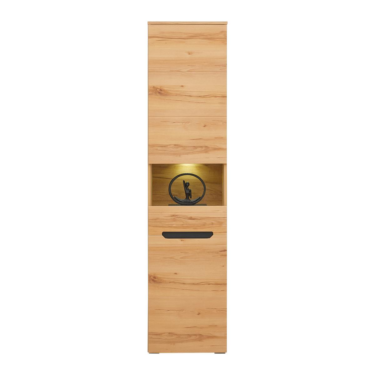 Vitrine Alana - MODERN, Glas/Holzwerkstoff (46,9/195,4/33cm)