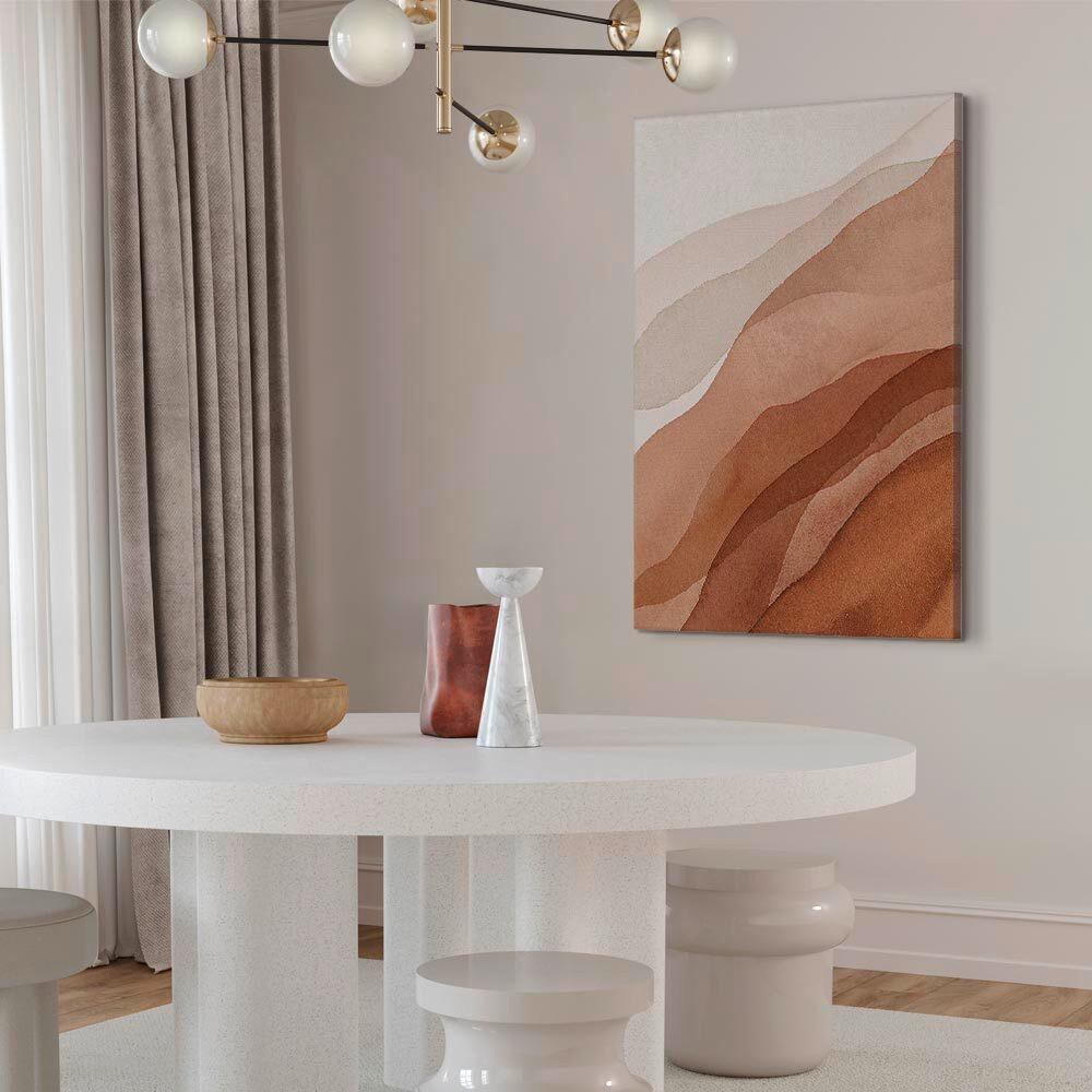 Leinwandbild Creme Beige B: 80 Cm - Beige/Creme, Basics, Holz/Textil (80/120/1,2cm) - artgeist