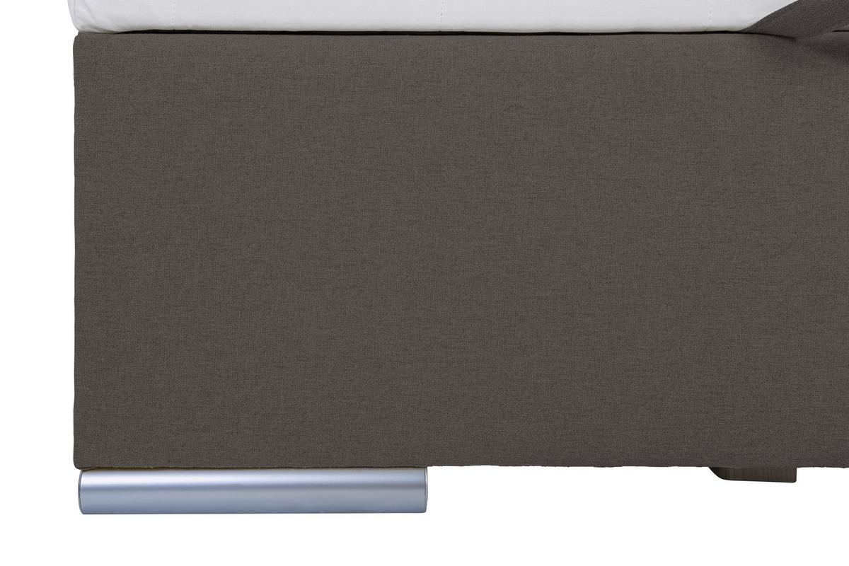 Čalúnená posteľ COSI 100x200 cm, antracitová - antracitová/chrómová, Konventionell, kov/drevo (100/200cm)