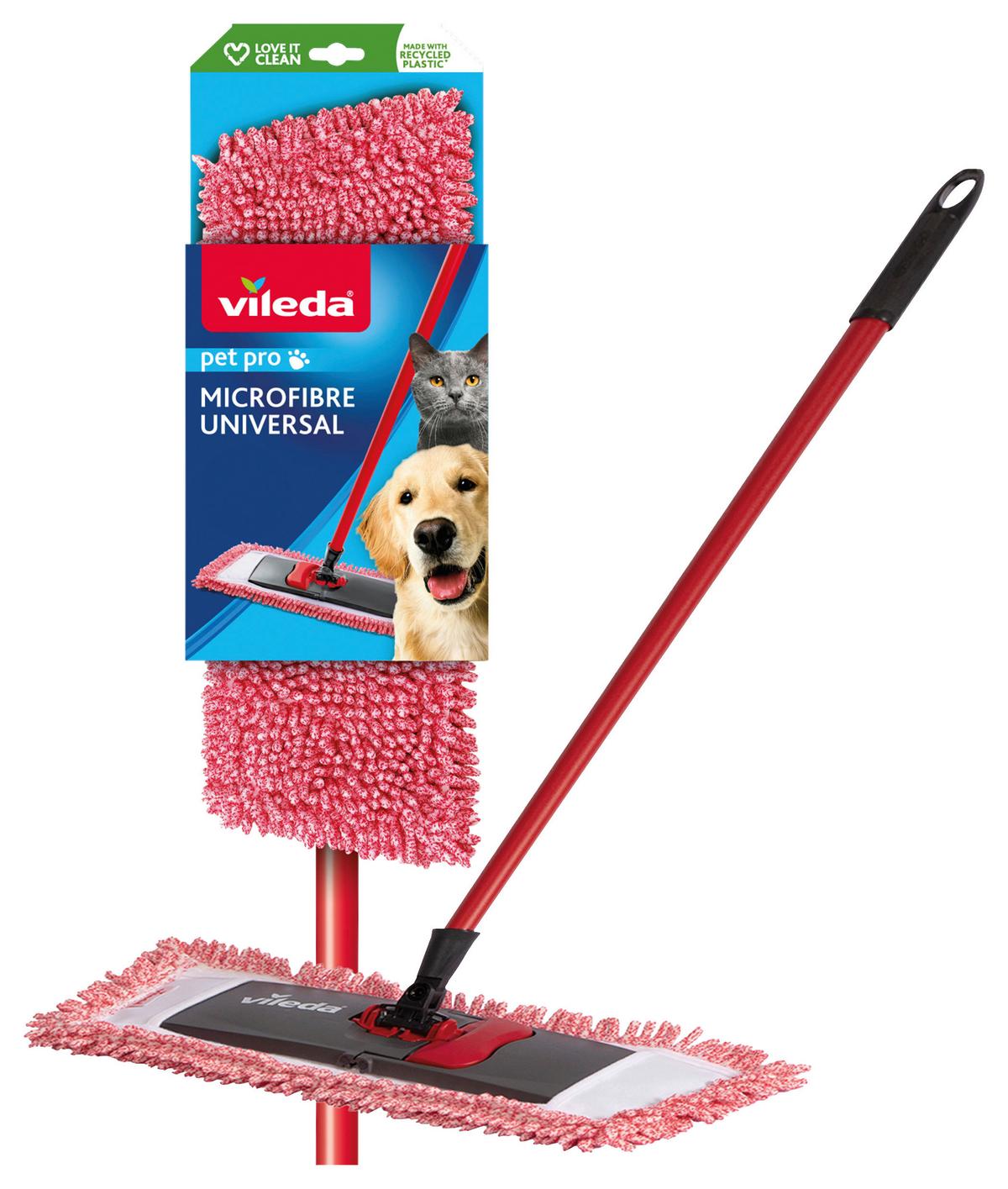 Bodenwischer Vileda-Mikrofaser - Rot, Basics, Kunststoff/Textil (156,0/16,0/60cm) - Vileda