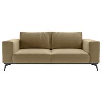 Dvojmiestna pohovka ISOLDE, zlatá - čierna/zlatá, Design, kov/drevo (250/87/95cm) - MID.YOU