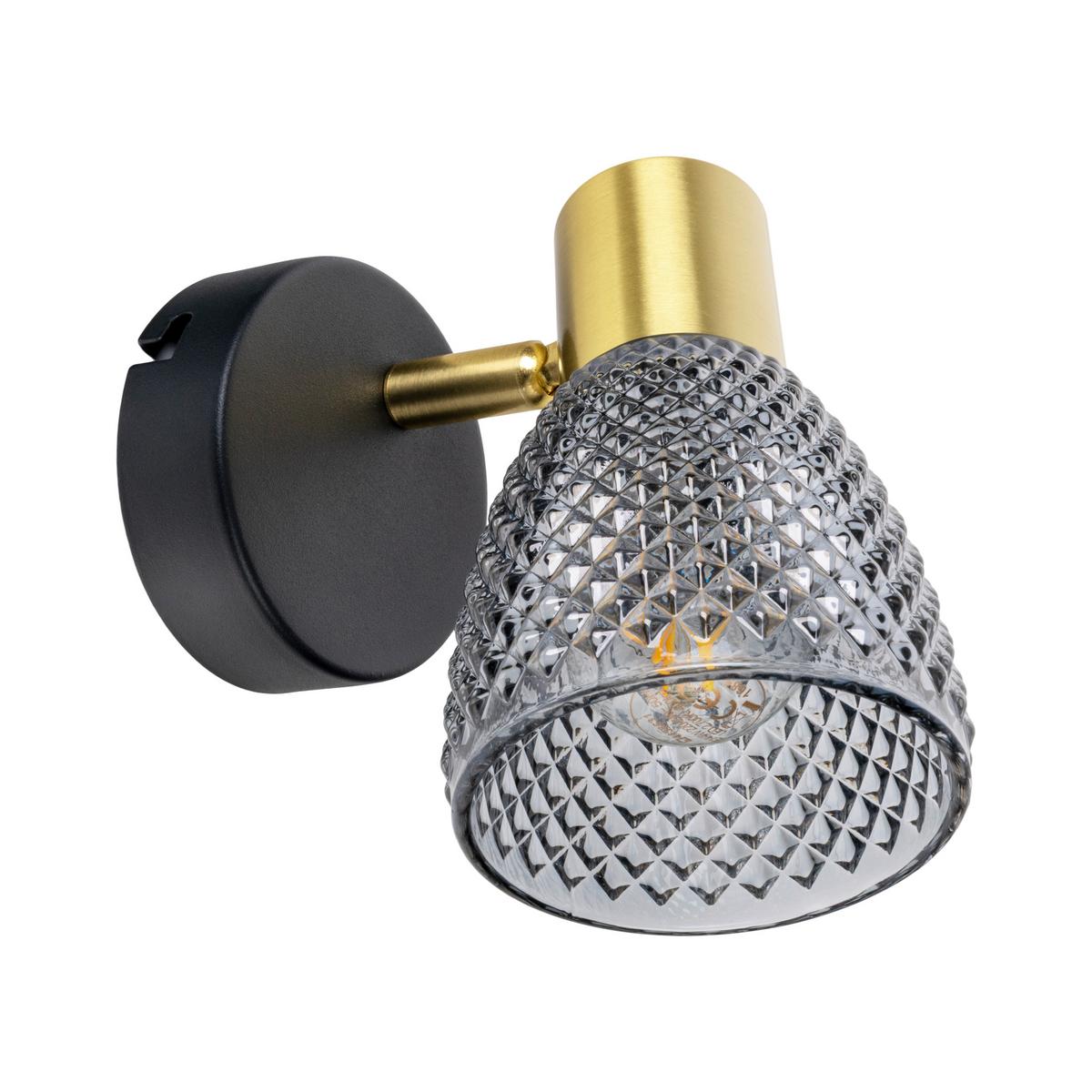 Wandleuchte Exkl. E14, 40w - Schwarz, LIFESTYLE, Glas/Metall (16,5/8,5/14cm) - Näve