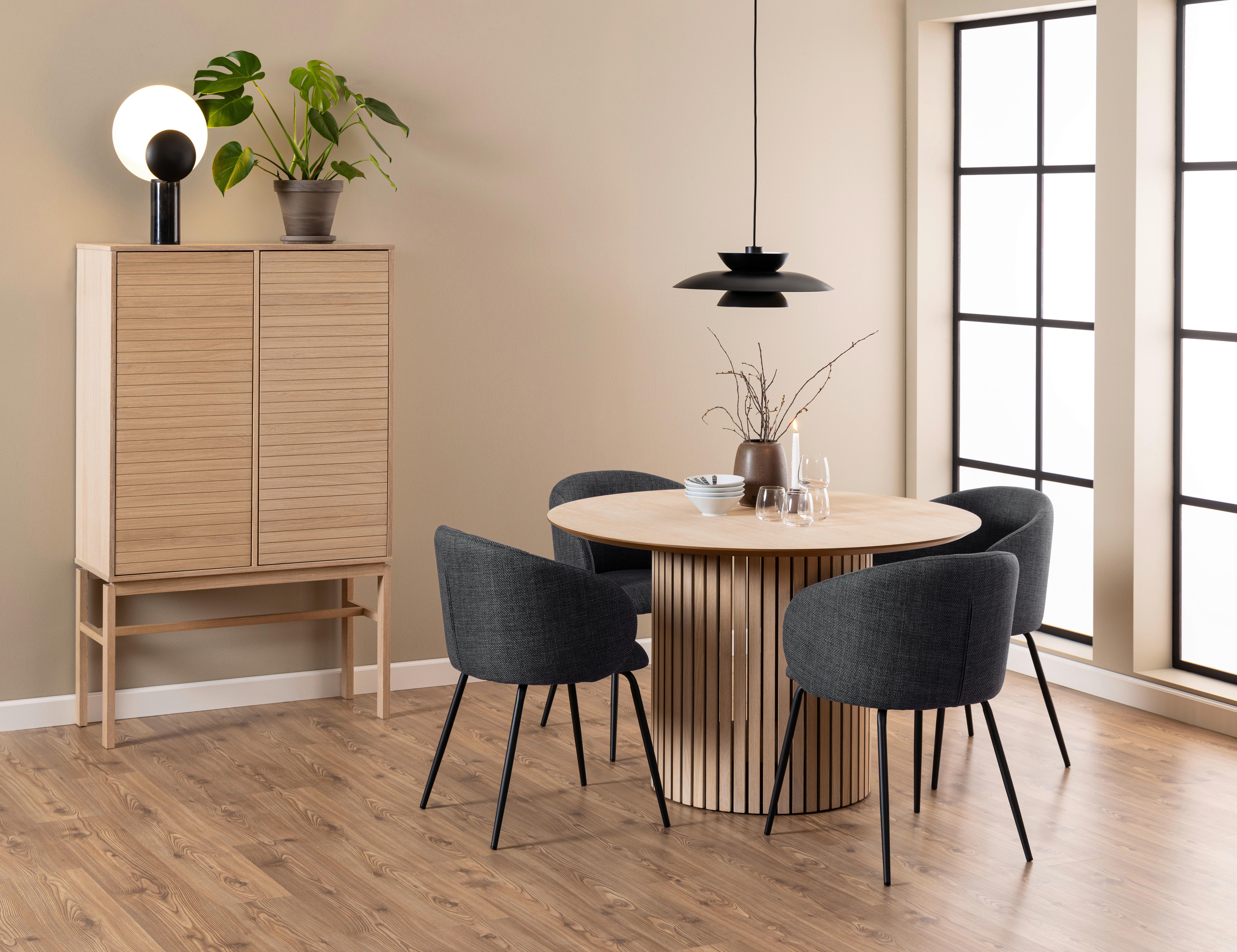 Esstisch Linley Eichefarben B: 120 cm - Eichefarben/Weiß, Trend, Holz/Holzwerkstoff (120/120/75cm) - MID.YOU