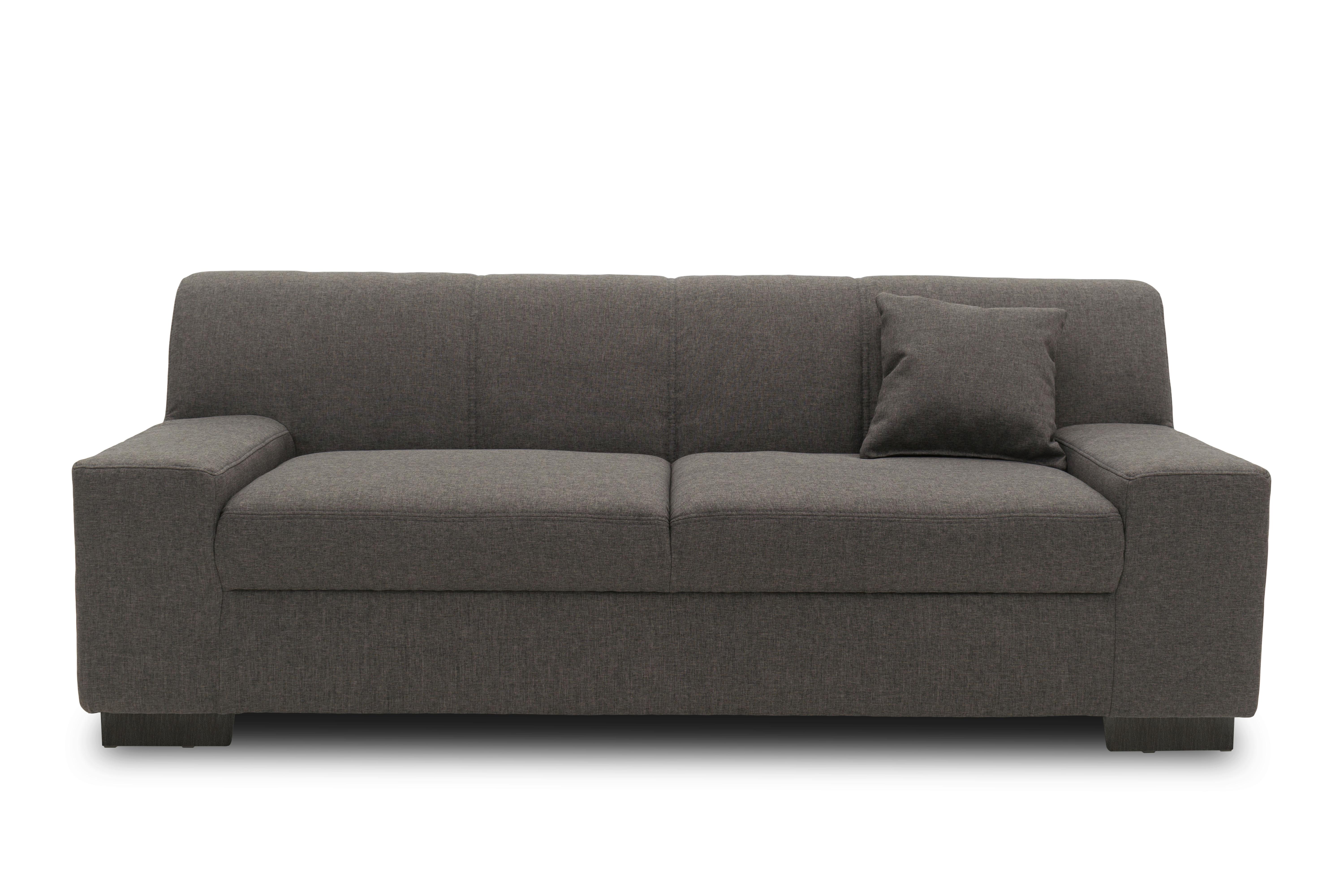 2-Sitzer-Sofa Norma Schwarz/Braun Webstoff - Wengefarben/Schwarz, Design, Textil (194/74/85cm) - MID.YOU