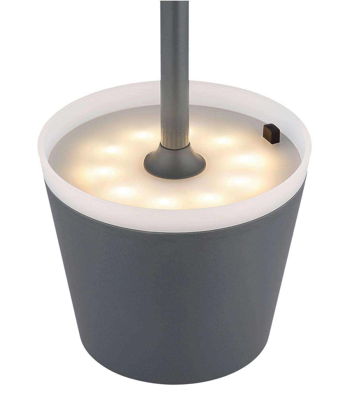 Solarleuchte 36637a - Anthrazit/Schwarz, Design, Kunststoff/Metall (11/26-41cm) - Globo