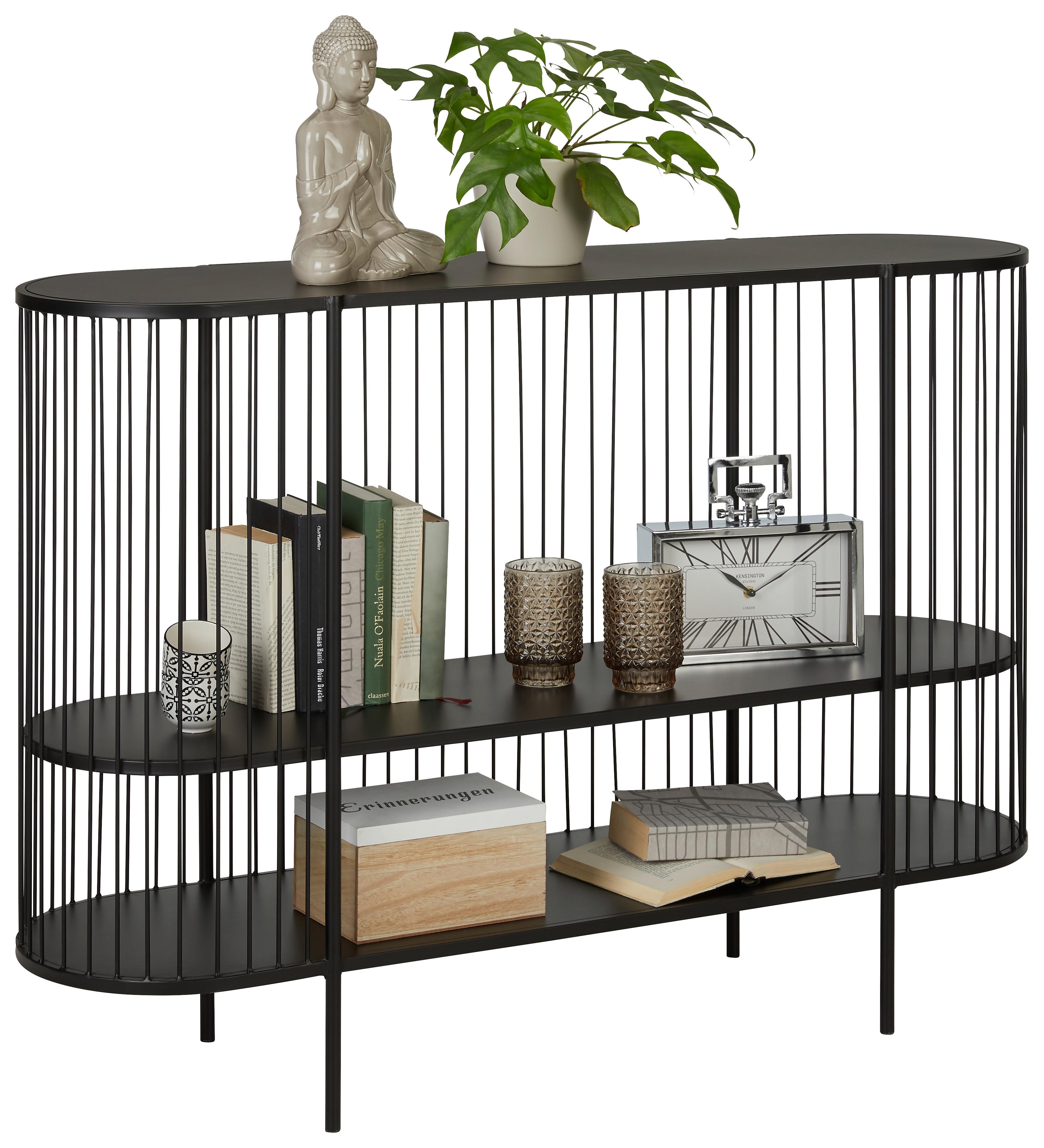 Konzolový stolek černá, kov - černá, Moderní, kov (120/85/33cm) - Premium Living