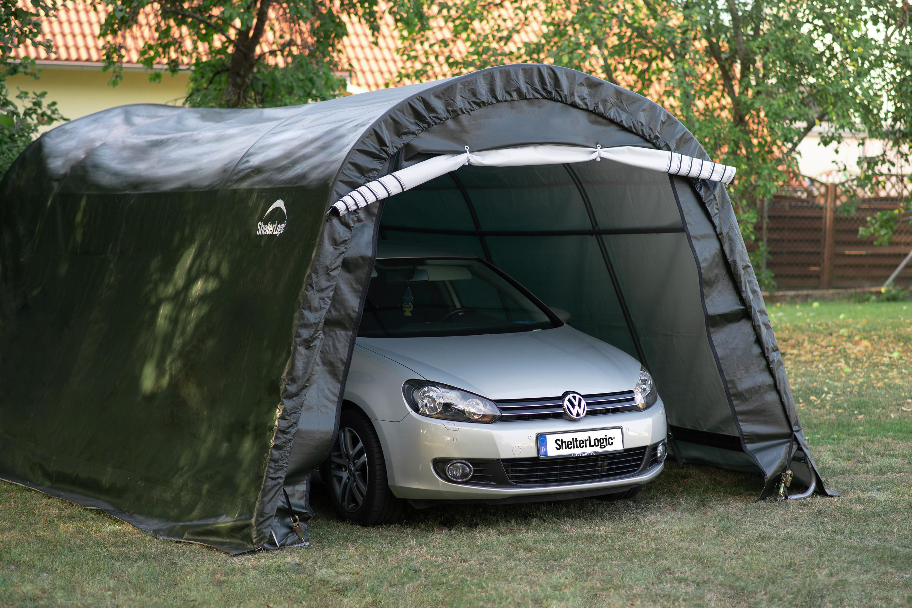 Minigaráž 18,3m2 - zelená, Basics, kov/plast (610/300/240cm)