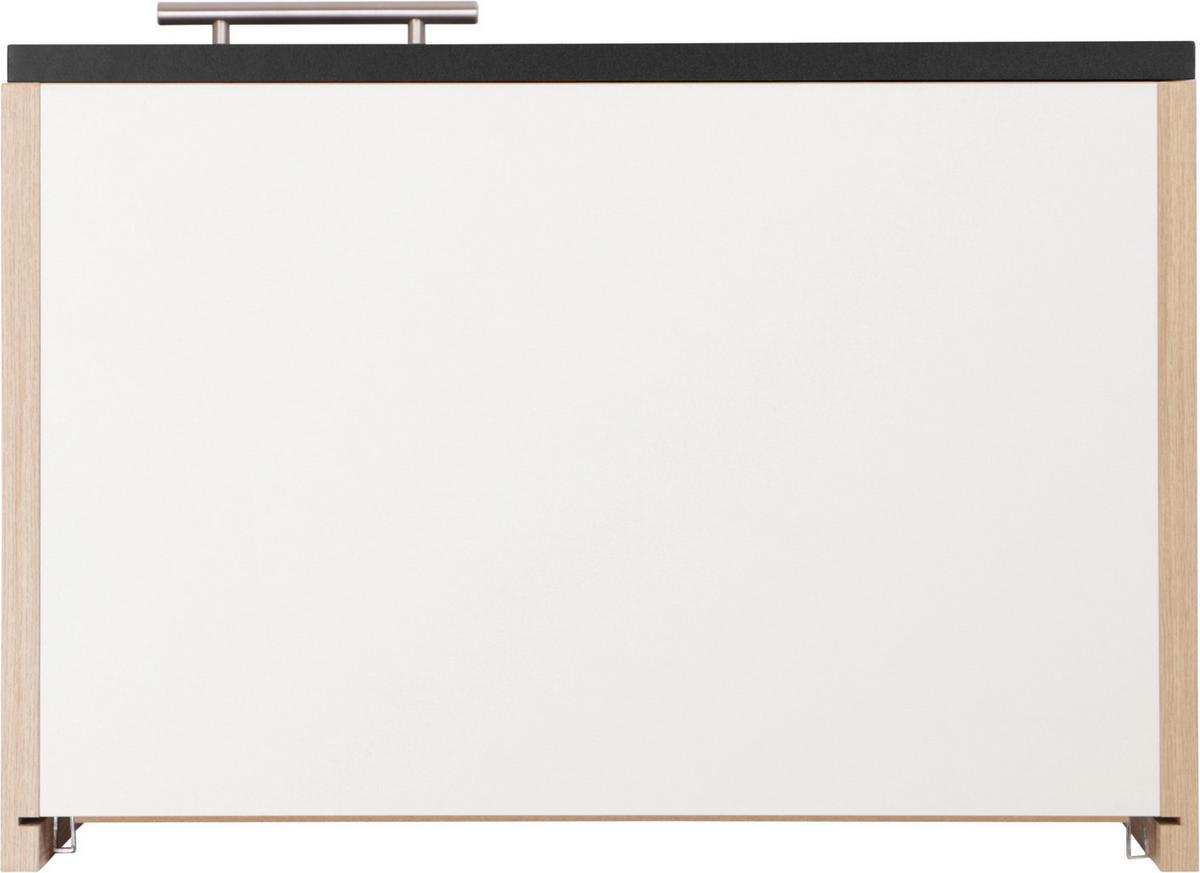 Küchenoberschrank Merle Schwarz, Eiche Dekor B: 50 cm - Eichefarben/Schwarz, Basics, Holzwerkstoff (50/56,1/34,6cm) - Respekta