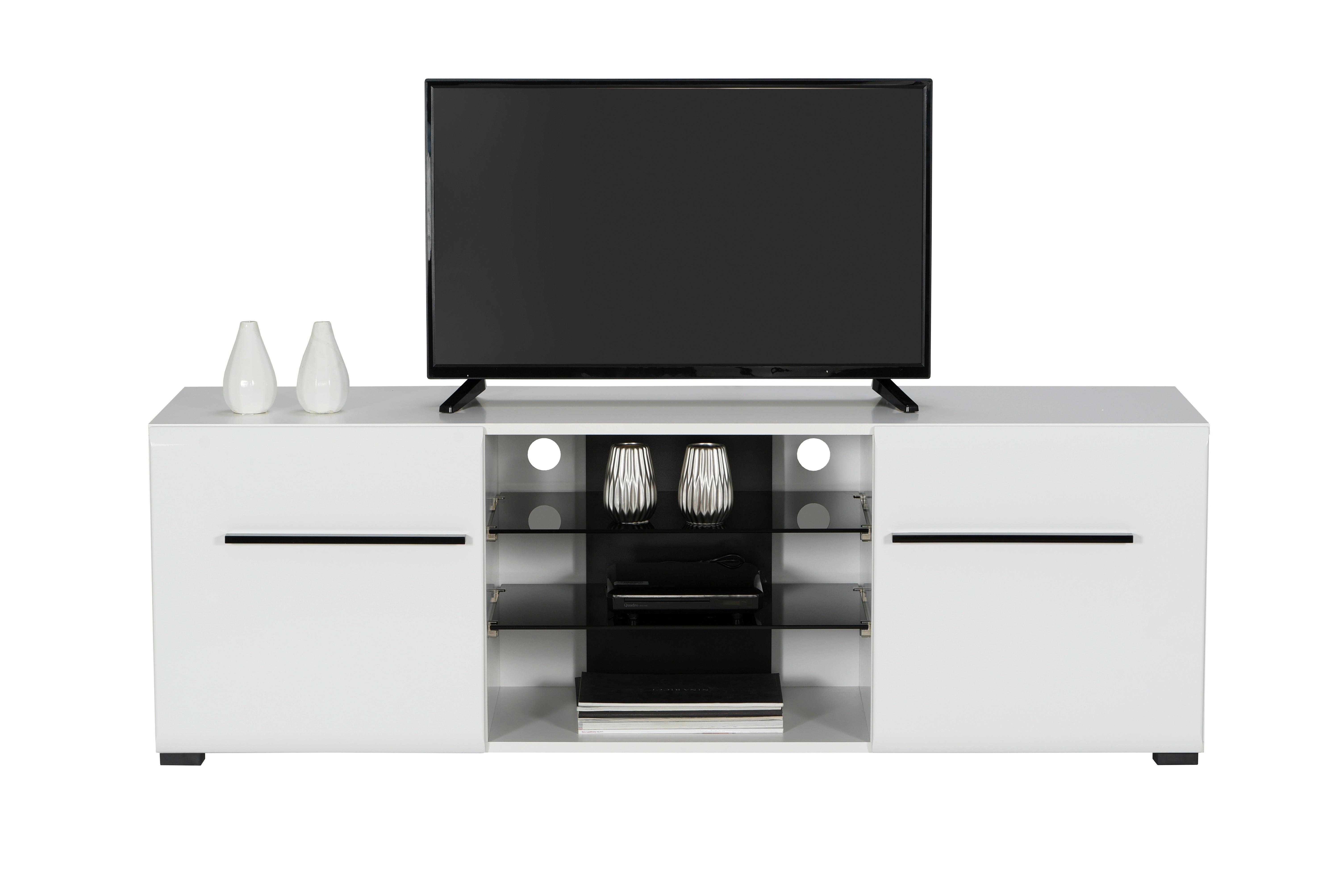 Tv-elem Trentino - fehér, Modern, faalapú anyag (150/49,5/41,5cm)