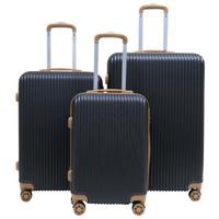 Reisekofferset Christian - Schwarz/Braun, KONVENTIONELL, Kunststoff/Textil - James Wood