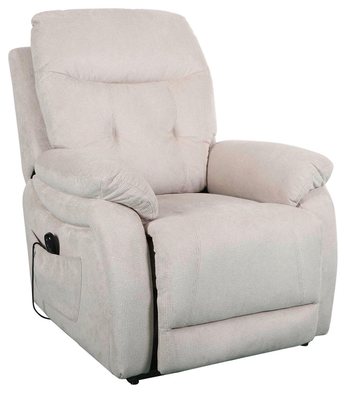 Relaxsessel Mario Webstoff Beige, B: 89 Cm - Beige/Schwarz, MODERN, Textil/Metall (89/107/94cm) - James Wood