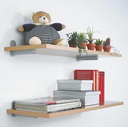 Fachbodenhalter aus verzinktem Metall in Silber Fachbodenhalter Pinocchio aus Metall